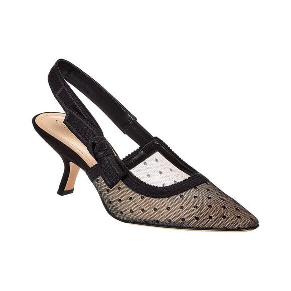 Dior J'adior Mesh & Suede Slingback Pump, Black - Picture 1 of 5